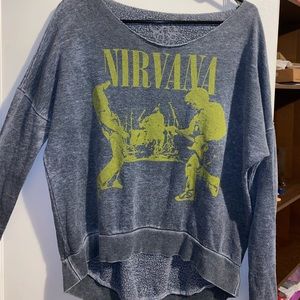 Nirvana off the shoulder sweatshirt